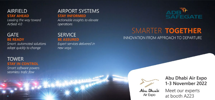 ADB SAFEGATE will be participating at the ABU DHABI AIR EXPO on November 1- 3.