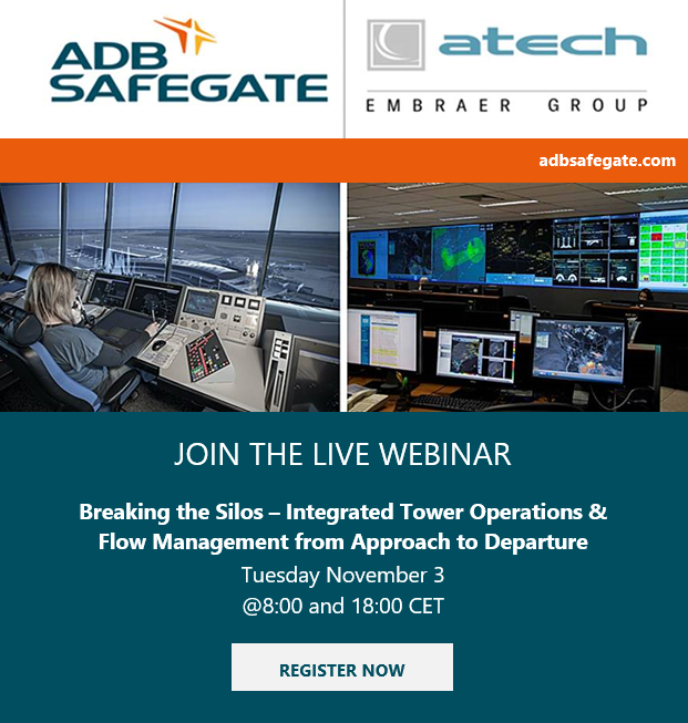 ADB SAFEGATE and Atech Joint Webinar: Breaking the silos - Integrated Tower Operations & Flow Management from approach to departure