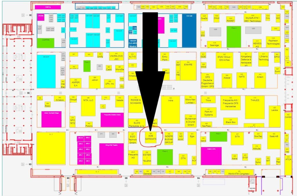 Booth 365 - ADB SAFEGATE Floor plan at World ATM 2021
