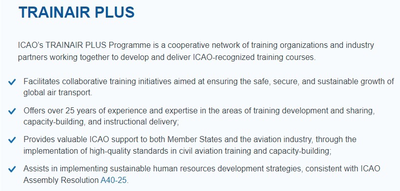 ICAO TRAINAIR PLUS network
